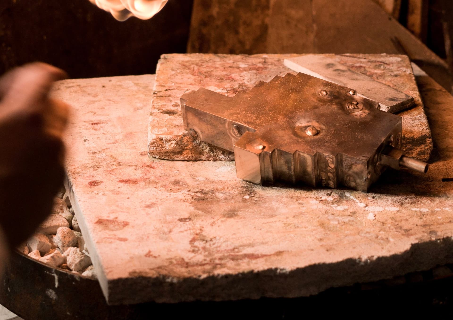WORK sculpture in production at Asprey Studio Workshop