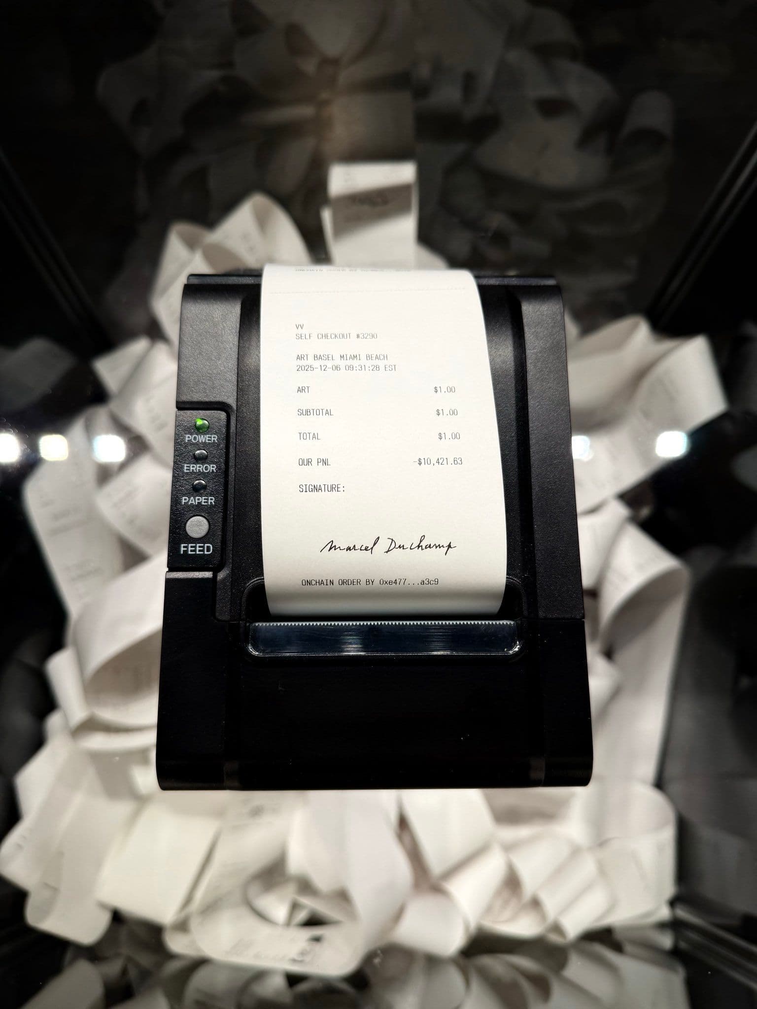 Jack Butcher Self Checkout Receipts Art Basel Miami December 2025 Visualize Value